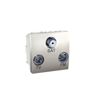 MGU3.450.30 Unica, TV/FM/SAT individual socket, aluminium, Schneider Electric