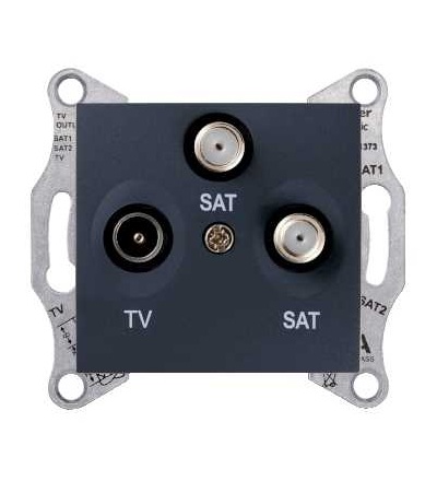 SDN3502170 Zásuvka TV/R-SAT-SAT koncová, graphite, Schneider Electric