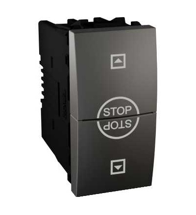 MGU3.108T.12 Unica Top/Class-spínač pro ovládání žaluzií-10A-250VAC-1mod.-grafit, Schneider Electric