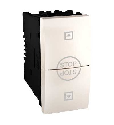 MGU3.109T.25 Unica, spínač pro ovládání žaluzií, 10AX, 250V AC, 1mod., marfil, Schneider Electric