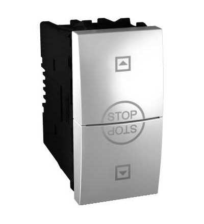 MGU3.108T.30 Unica Top/Class-spínač pro ovládání žaluzií-10A-250VAC-1mod.-aluminium, Schneider Electric