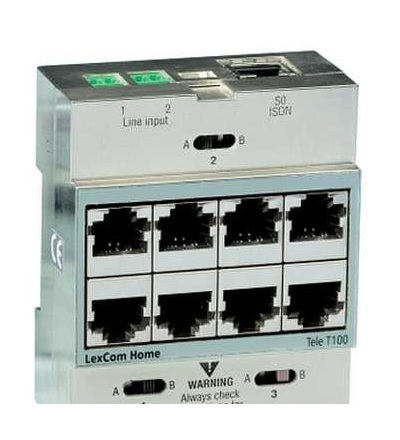 VDIR626100 LexCom Home-Premium-Telefonní modul-T100-paralelní, 8 port, DIN, Schneider Electric