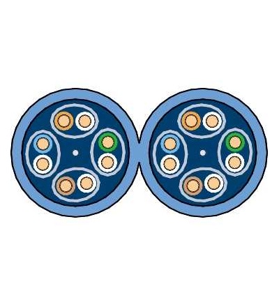 VDIC62X228 Actassi CL-MNC6A kabel LAN U/FTP 2x4p Cat 6A 550MHz LSZH 500m, Schneider Electric