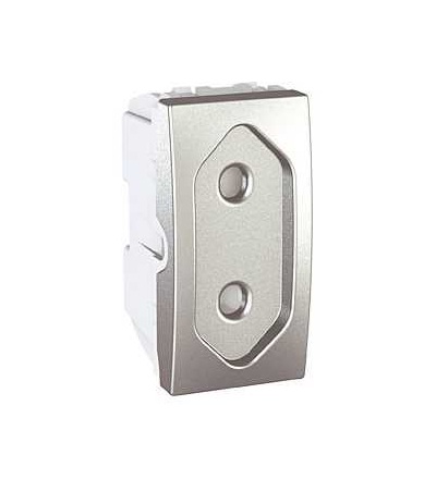 MGU3.031.30 Unica Top/Class, zásuvka 230V/10A, 2p, krytky, EU, 1mod., aluminium, Schneider Electric
