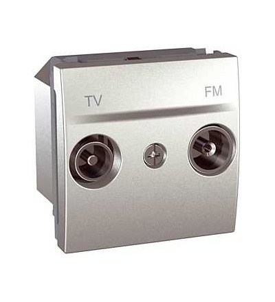 MGU3.453.30 Unica Top/Class, zásuvka TV/FM, průchozí, alu., Schneider Electric