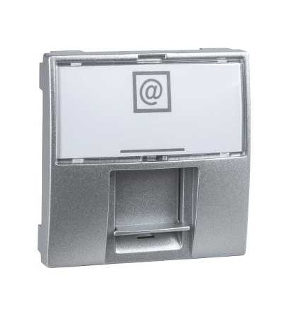 MGU3.447.30 Unica Top/Class, 1 RJ45 socket (S-One), 2m, Cat.6A, S/FTP, alu., Schneider Electric