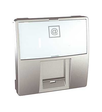 MGU9.460.30 Unica Top/Class-RJ45 kryt datové zásuvky pro kon. AMP a KROME-2mod.-aluminium, Schneider Electric
