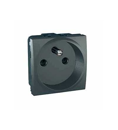 MGU3.039.12 Unica Top/Class, zásuvka 230V/16A, 2p+PE, krytky, FR, 2mod., grafit, Schneider Electric