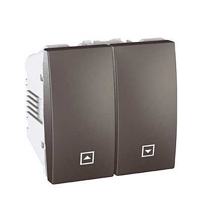 MGU3.208.12 Unica Top/Class-spínač pro ovládání žaluzií-10A-250VAC-2mod.-grafit, Schneider Electric