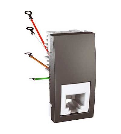 MGU3.490.12 Unica Top/Class, 1 zásuvka telefonní, RJ11, grafit, Schneider Electric
