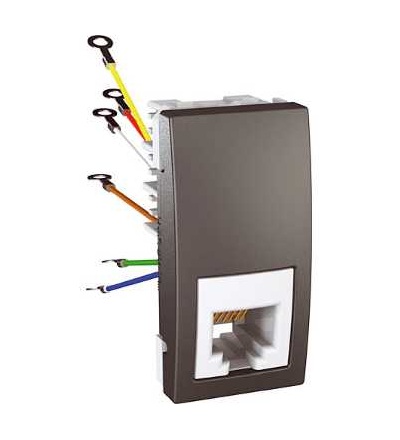 MGU3.491.12 Unica Top/Class, 1 zásuvka telefonní, RJ12, grafit, Schneider Electric