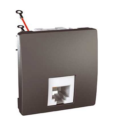 MGU3.492.12 Unica Top/Class, 1 zásuvka telefonní, RJ11, grafit, Schneider Electric