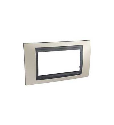 MGU66.104.239 Unica Top, krycí rámeček, 4mod., nikl/grafit, Schneider Electric