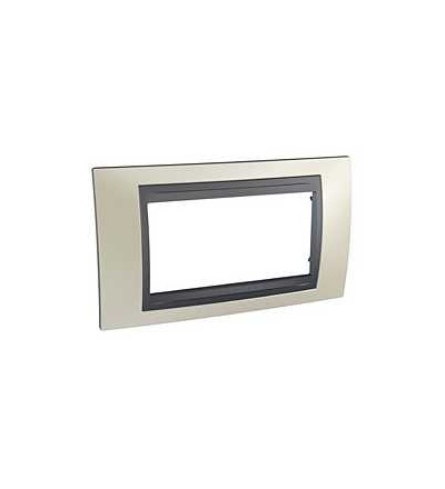 MGU66.104.295 Krycí rámeček Top čtyřmodulový, Opal Titanium/grafit, Schneider Electric