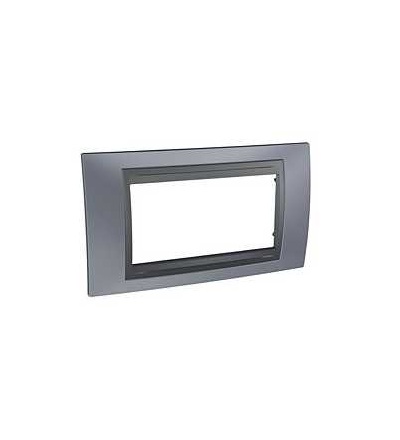 MGU66.104.297 Unica Top, krycí rámeček, 4mod., metal grey/grafit, Schneider Electric