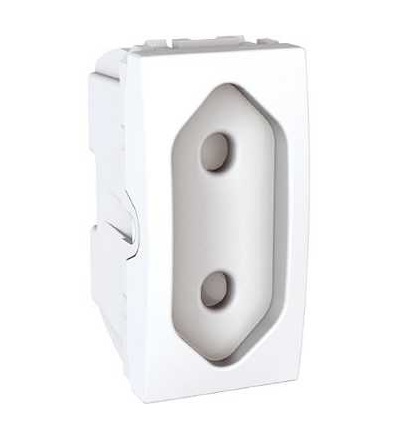 MGU3.031.18 UNICA zásuvka 230V pro ploché vidlice 1M, Polar, Schneider Electric
