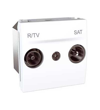 MGU3.456.18 Unica, zásuvka R-TV/SAT, průchozí, polar, Schneider Electric