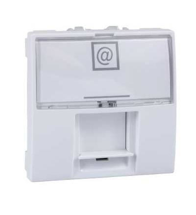 MGU3.411.18 Unica, 1 RJ45 socket (S-One), 2m, Cat.5e, UTP, white, Schneider Electric