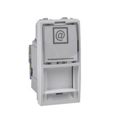 MGU3.414.18 Unica, 1 RJ45 socket (S-One), 1m, Cat.6, UTP, white, Schneider Electric