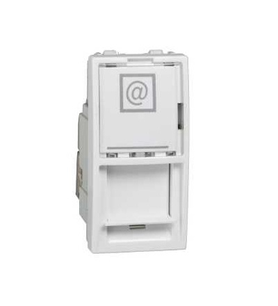 MGU3.446.18 Unica, 1 RJ45 socket (S-One), 1m, Cat.6A, S/FTP, white, Schneider Electric