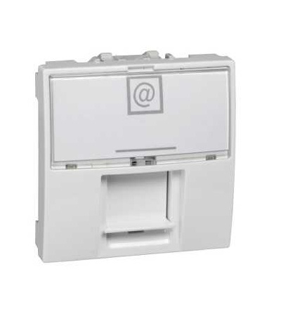 MGU3.447.18 Unica, 1 RJ45 socket (S-One), 2m, Cat.6A, S/FTP, white, Schneider Electric