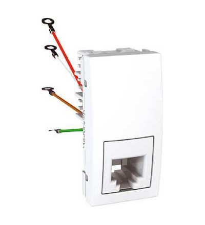 MGU3.490.18 Unica, 1 zásuvka telefonní, RJ11, polar, Schneider Electric