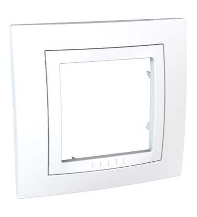 MGU2.002.18 Unica Basic, krycí rámeček, jednonásobný, polar/polar, Schneider Electric