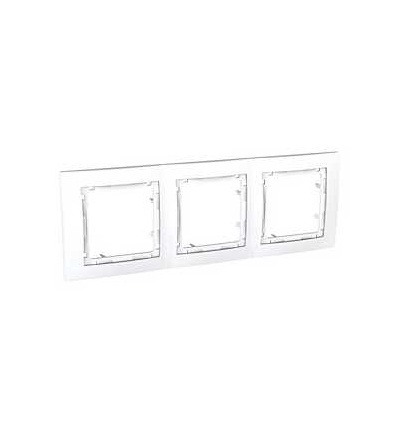 MGU4.006.18 Unica Colors, krycí rámeček, trojnásobný, H71, polar/polar, Schneider Electric