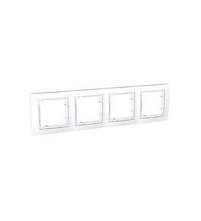 MGU4.008.18 Unica Colors, krycí rámeček, čtyřnásobný, H71, polar/polar, Schneider Electric