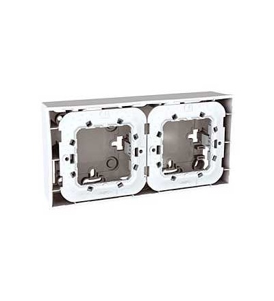 MGU87.024.18 Unica Plus-krabice pro mont.na omítku vč.plast.mont.rámečku-4mod.-6 otv.-polar, Schneider Electric