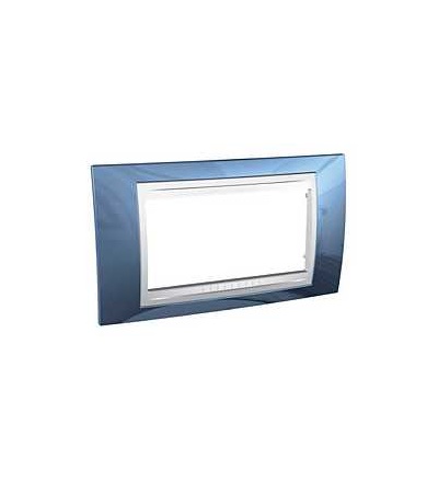 MGU6.104.854 Unica Plus, krycí rámeček, 4mod., glacier/polar, Schneider Electric