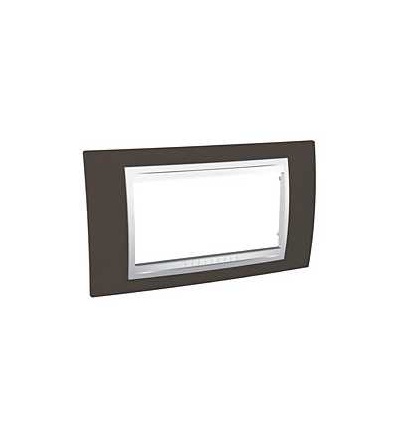 MGU6.104.871 Unica Plus, krycí rámeček, 4mod., cacao/polar, Schneider Electric