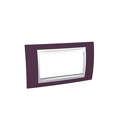 MGU6.104.872 Unica Plus, krycí rámeček, 4mod., garnet/polar, Schneider Electric