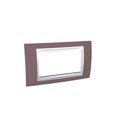 MGU6.104.876 Unica Plus, krycí rámeček, 4mod., mauve/polar, Schneider Electric