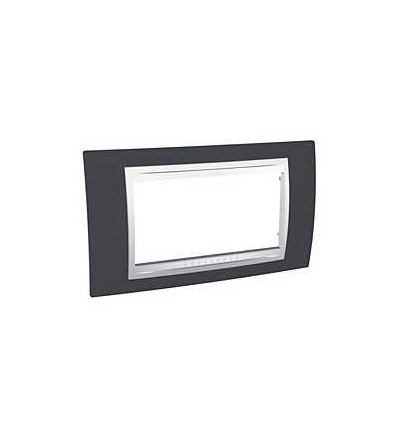 MGU6.104.877 Unica Plus, krycí rámeček, 4mod., slate/polar, Schneider Electric