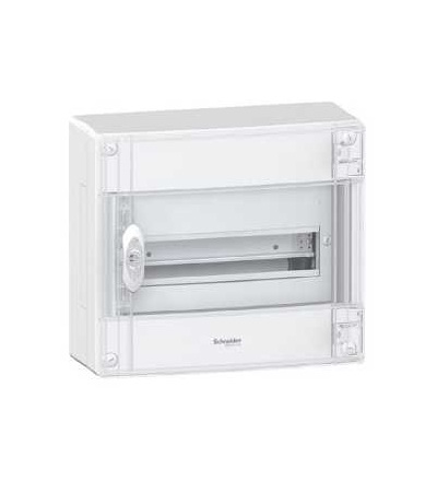 PRA29113 Pragma rozvodnice pro povrch. montáž, IP30, 1x13mod., průhledné dveře, Schneider Electric