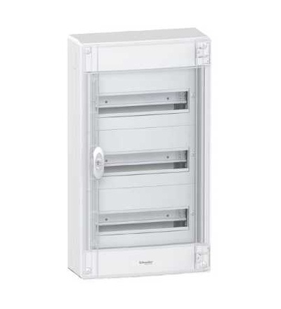 PRA29313 Pragma rozvodnice pro povrch. montáž, IP30, 3x13mod., průhledné dveře, Schneider Electric