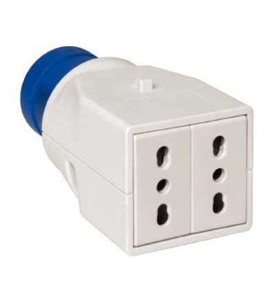 PKZA202 PratiKa systém. adaptér, 2 zásuvky, Italy, 16A, 2p+E, 220V 50/60Hz, Schneider Electric