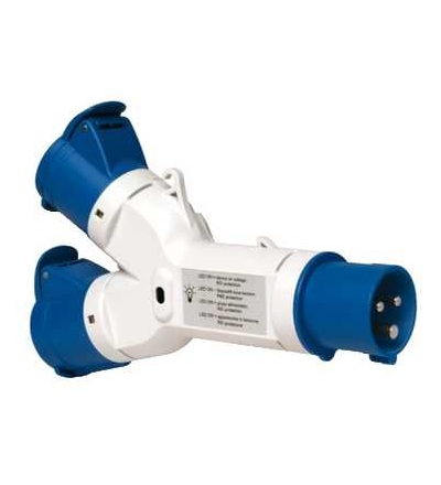PKZM403 PratiKa vícenás. adaptér, 2 průmysl. zásuvky, 16A, 2p+E, 220V AC, IP44, Schneider Electric