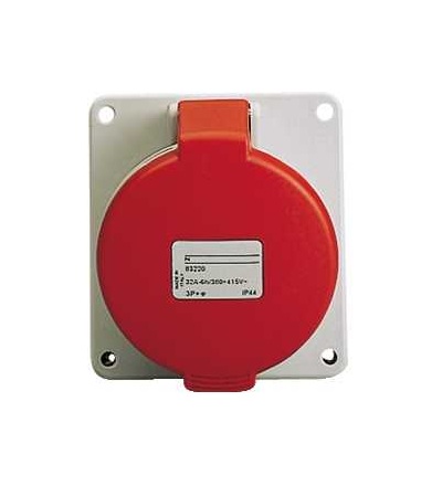 PKY32W434 Pratika průmyslová zásuvka-rychlá-úhlová-32A-3p+E-380...415 V AC-nástěná, Schneider Electric