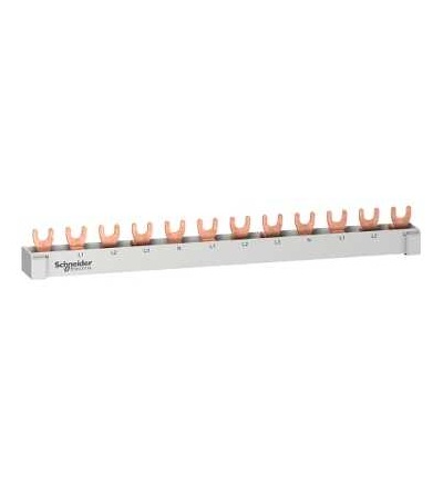 R9XFH412 Resi9 propojovací lišta, 4p N L1 L2 L3, 12mod., Schneider Electric