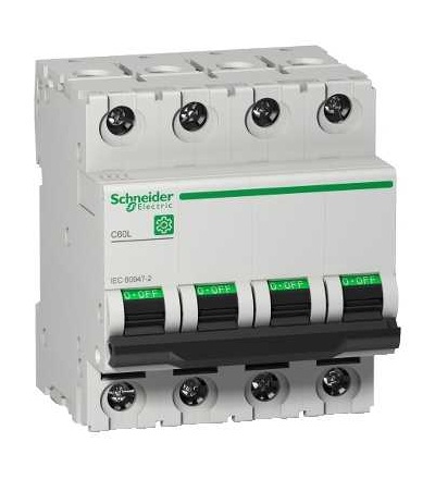 M9F17401 MULTI9 C60L 4P 1A C 25kA OEM, Schneider Electric