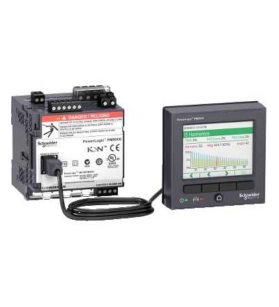 METSEPM8244 PowerLogic PM8000, PM8244 DIN rail mount meter+Remote display, int. metering, Schneider Electric
