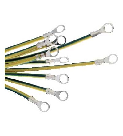 NSYEL2225D8 Zemnící vodič 25mm2, délka 220mm, průměr oka 8,3mm,balení 10ks, Schneider Electric