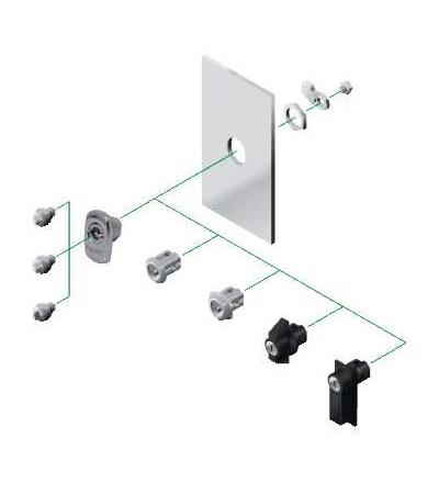 NSYCL405CSX Polyamid. zámek rukojeti 405 pro skříň Spacial S3X, Schneider Electric