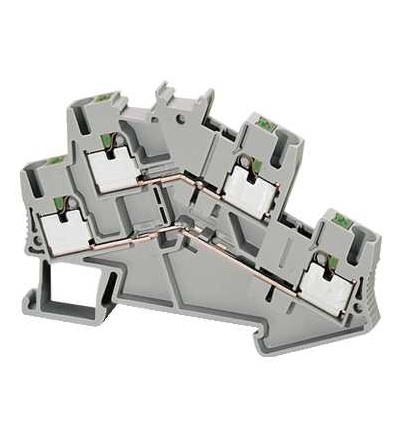NSYTRP24D Linergy vtlačovací svorka, 2 patra, 4 body 2,5mm2 šedá, Schneider Electric