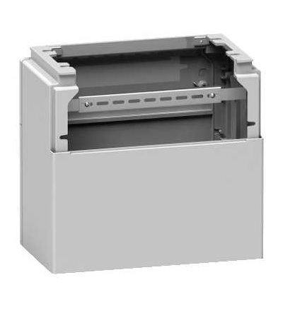 NSYZZ2123G Polyester glassreinf. plinth for encl PLAZ(T)123 front opening IP44-IK10 RAL7035, Schneider Electric