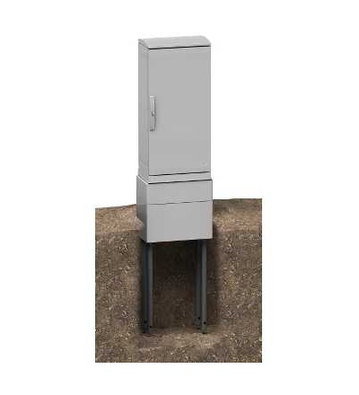 NSYZZ5124G Polyester glassreinf. plinth for encl PLAZ(T)124 front opening IP44-IK10 RAL7035, Schneider Electric