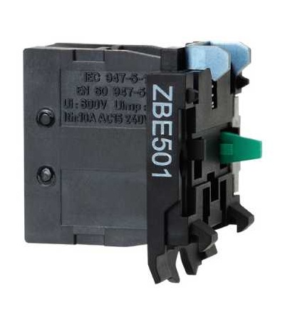 ZBE501 Jednoduchý kontaktní blok pro hlavu ? 22 1Z šroubová svorka, Schneider Electric
