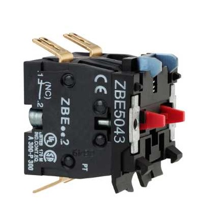 ZBE5053 Dvojitý kontaktní blok pro hlavu ? 22 1Z+1V konektor faston, Schneider Electric